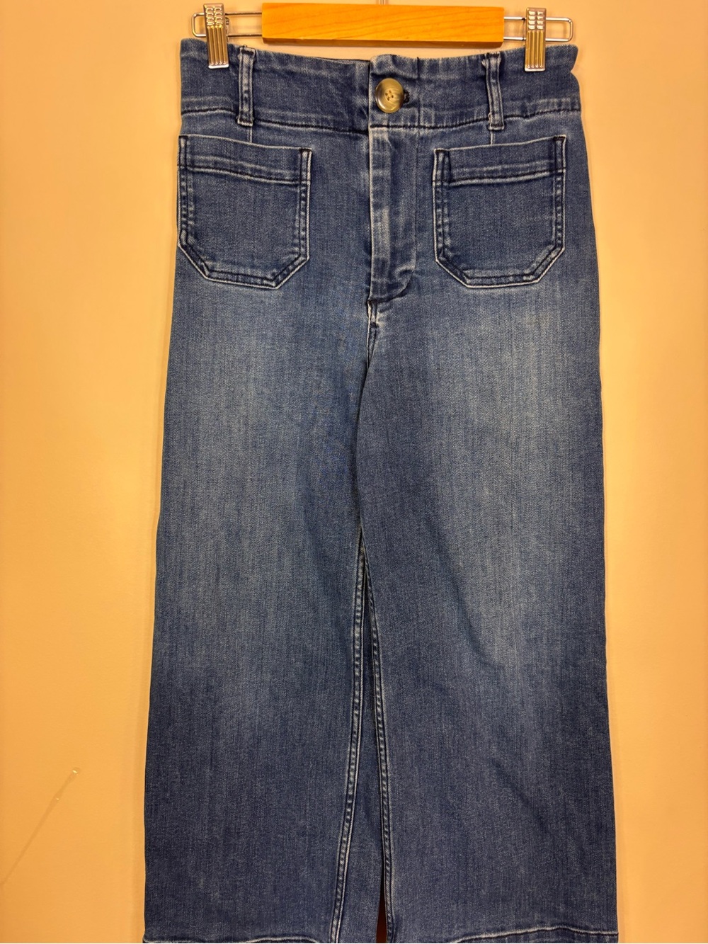 Anthropologie Pilcro Blue Wide-Leg High-Rise Jeans 25 Petite - Picture 3 of 9